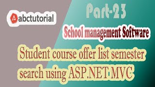 SMS-23: Student course offer list semester search using ASP.NET MVC AngularJS JQUERY