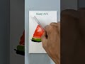 how to draw watermelon in easy way super easy watermelon drawing shorts viral trending art