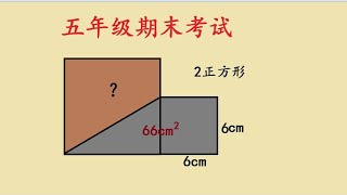 五年级期末考试题，求面积，基础必会题