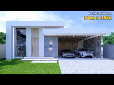Modern House House Design Idea 12m X 18m 216sqm 3bedroom Youtube