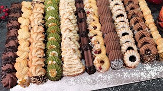 8 varieties of CHRISTMAS Cookies from 1 dough! Without molds and rolling out! Very tasty and fast!