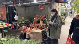 廣州芳村的東教北路、浣花路、茶滘村街市實況，街拍記录。因為買賣年花的生意，本來擁塞的芳村交通今年節前卻暢通無阻。