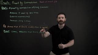 Proof by contradiction implication example 1