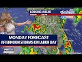 Tampa weather: Afternoon storms on Labor Day