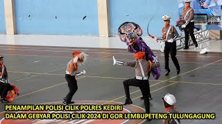 VARIASI POLISI CILIK POLRES KEDIRI DALAM GEBYAR POLISI CILIK 2024 DI GOR LEMBUPETENG TULUNGAGUNG