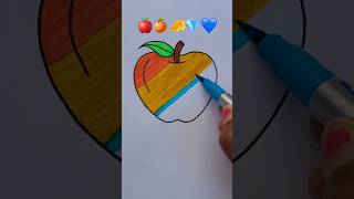 🍎🍊🧀💎💙Satisfying creative painting #draw #colors #brush #video #youtube #viral #shorts #creative #art