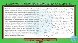 Pitman Shorthand - Exercise No.132 Dictation (65 WPM) - KZ Learning