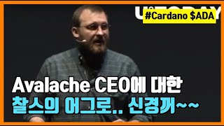 찰스 호스킨슨의 Avalanche의 CEO의 Cardano DeFi의 낮은 성장에 대한 질문의 답변은?