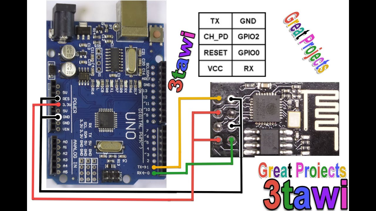 Esp8266 01 Arduino Uno Projects