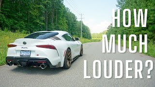 Straight Pipe 2020 Toyota Supra Sounds AWESOME!! * AWE Exhaust vs. Stock *