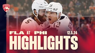 Cats Win 12-Goal THRILLER in Philly! | Panthers at Flyers Highlights | 12.5.24