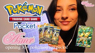 ASMR 🌟 Let's Play Pokémon TCG Pocket 🎮 ✨Opening 30+ **NEW** Triumphant Light Packs