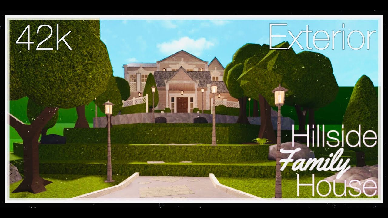 Bloxburg Hillside Family House 42k Exterior Youtube