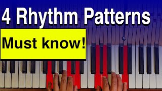 4 Piano Rhythm Patterns - Beginning Jazz Piano Lesson