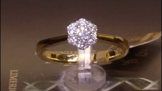 #75183 | T0.33ct | Seven Stone Cluster | 18ct Yellow Gold