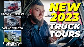 New 2023 Truck Tours | Kenworth T680, Volvo VNL 760, Freightliner Cascadia