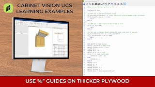 Drawer Side Thickness Route Example | Learn To Write UCSs in Cabinet Vision