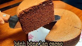 Cách làm BÁNH BÔNG LAN CACAO - món bánh mềm mại bông xốp thơm ngon || BếpLửaHồng #85