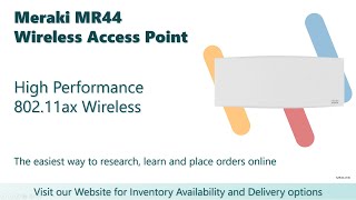 Meraki MR44 | Indoor Access Points | Wireless LAN | Meraki Cloud Managed WiFi