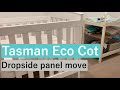 Tasman Eco Cot How to move drop side panel | Tirara's