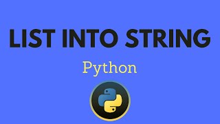How to convert list into string Python #shorts