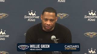 Willie Green on win, team possession, Zion Williamson | Pelicans-Bulls Postgame Interviews 1/14/25 2