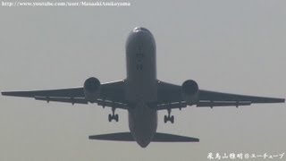 [猪名川土手] Japan Airlines (JAL) 767-300 JA8399 takeoff @ Itami RWY32L [March 9, 2013]