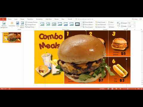 Use PowerPoint templates to create a digital menu board Use PowerPoint templates to create a digital menu board