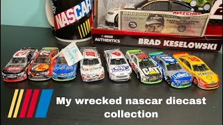 My damaged custom NASCAR diecast collection