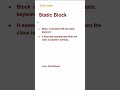 Static Block (21) #corejava