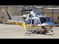 LAFD Bell 412 EP start up & takeoff at Barton heliport (LA) | helicopter