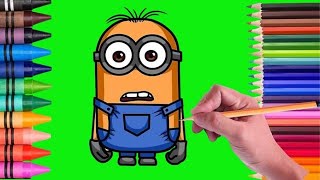 How to draw Minion for Kids Bolalar uchun Minionni qanday chizish mumkin | Comment dessiner Minion