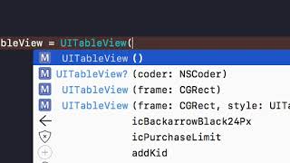 XCode code completion 2018