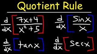 Quotient Rule For Derivatives