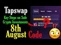 Key Steps on Safe Crypto Investments! Code Tapswap | How To Do Your Own Research Part 1 | Tapswap