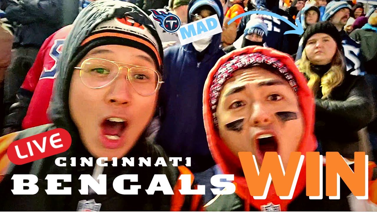 INSANE Live Reaction Of Bengals Fans Playoff Win Vs. Titans 🔥 🐯 - YouTube