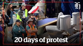 Wellington Covid-19 convoy protest day 20 | nzherald.co.nz