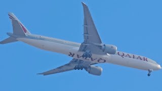 4K, យន្តហោះQatar Airways Boeing 777 Landing at Phnom Penh International Airport 2024, QR970