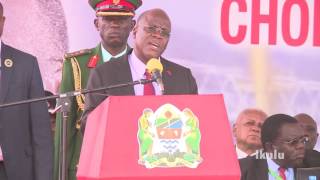 HOTUBA YA RAIS DKT JOHN POMBE MAGUFULI UWEKAJI WA JIWE LA MSINGI WA BOMBA LA MAFUTA