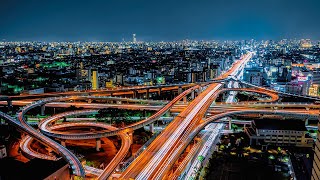 Osaka Night Walk - Higashi Osaka City Hall Observatory 4K HDR Japan