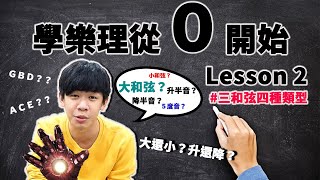 學樂理從零開始＃２『片長過長請1.5倍速播放』（認識大三、小三、增三、減三和弦） 任何樂器通用樂理