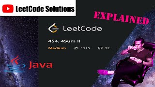 LeetCode 454. 4Sum II Solution Explained - Java