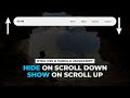 Hide Header on Scroll Down Show on Scroll Up | Vanilla Javascript