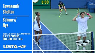 Shelton/Townsend vs. Nys/Schuurs Extended Highlights | 2023 US Open Quarterfinal