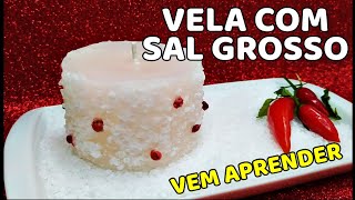 👀VELA COM SAL GROSSO #candle #comofazervelas