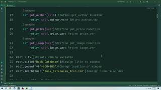 Python GUI Application Book Database