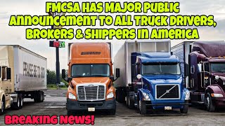 FMCSA Has Major Announcement To All Truck Drivers, Freight Brokers & Shippers In America 🤯