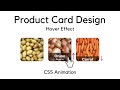 CSS Product Card Design with Hover Effect using HTML CSS