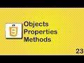 JavaScript beginner tutorial 23 - objects, properties and methods