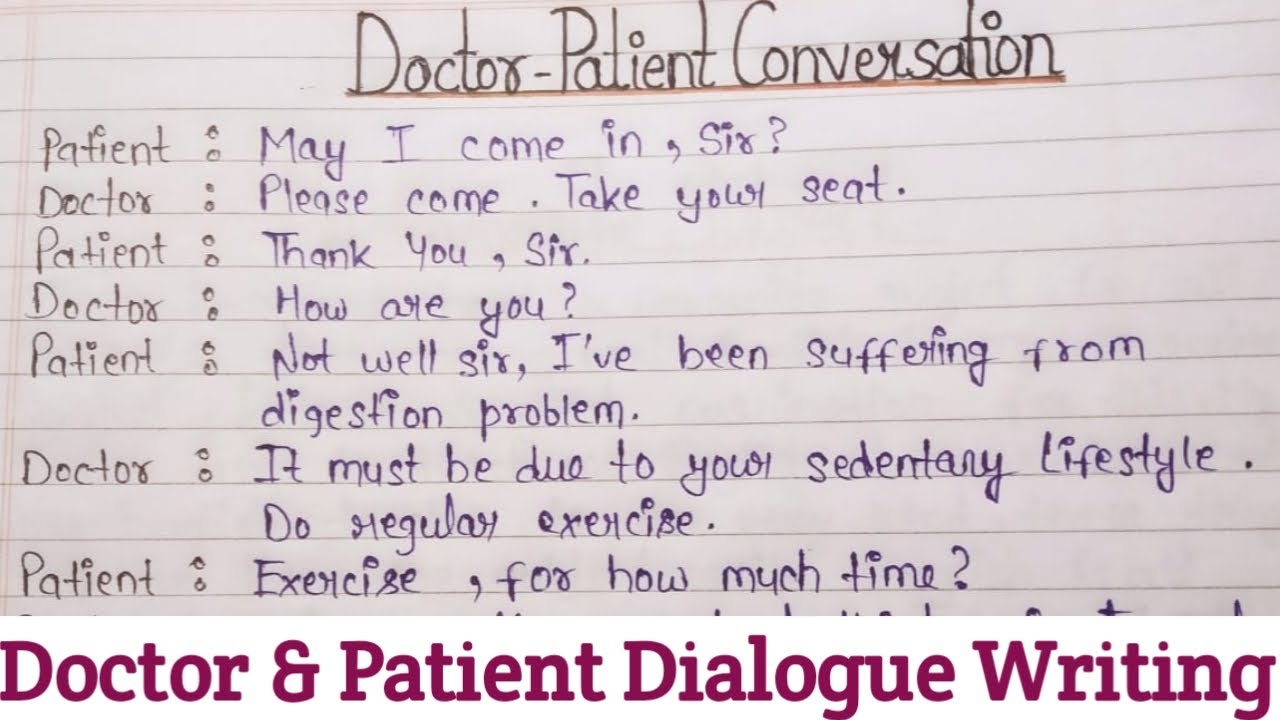 Conversation Dialogue Writing Format